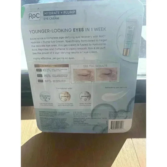 RoC Hydrate and Plump Eye Cream 0.6 oz Each - Pack of 2 - Picture 4 of 5